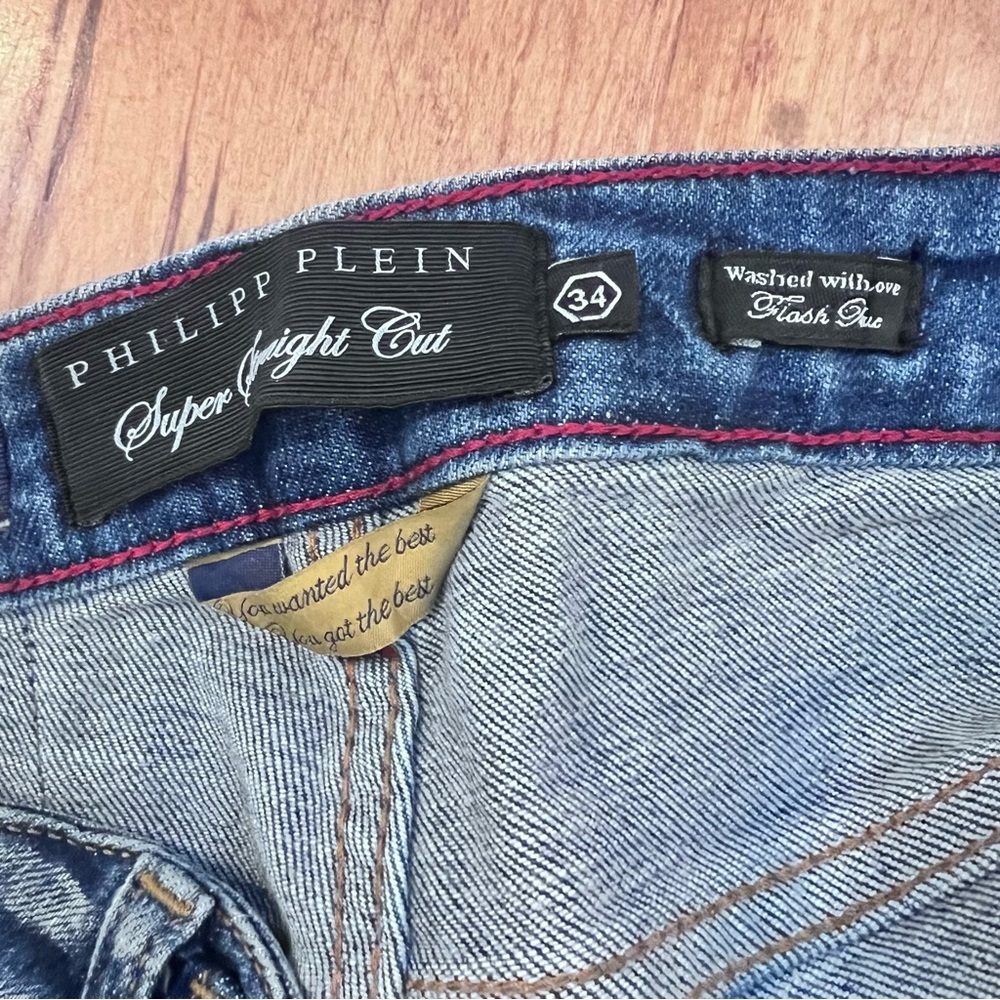 Philipp Plein super straight cut distressed jeans - Picture 12 of 12